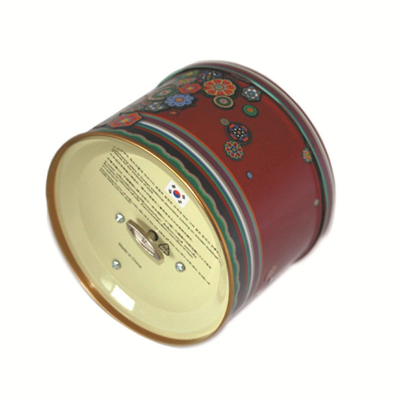 Custom Round Christmas Gift Valentines Candy Chocolate Packaging Tin Music Box