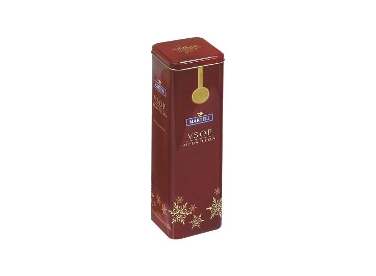 Hot Sale Factory Price Wine Liquor Boxes Square Shape Tin Bottle Wine Tin Packaging Tin Box