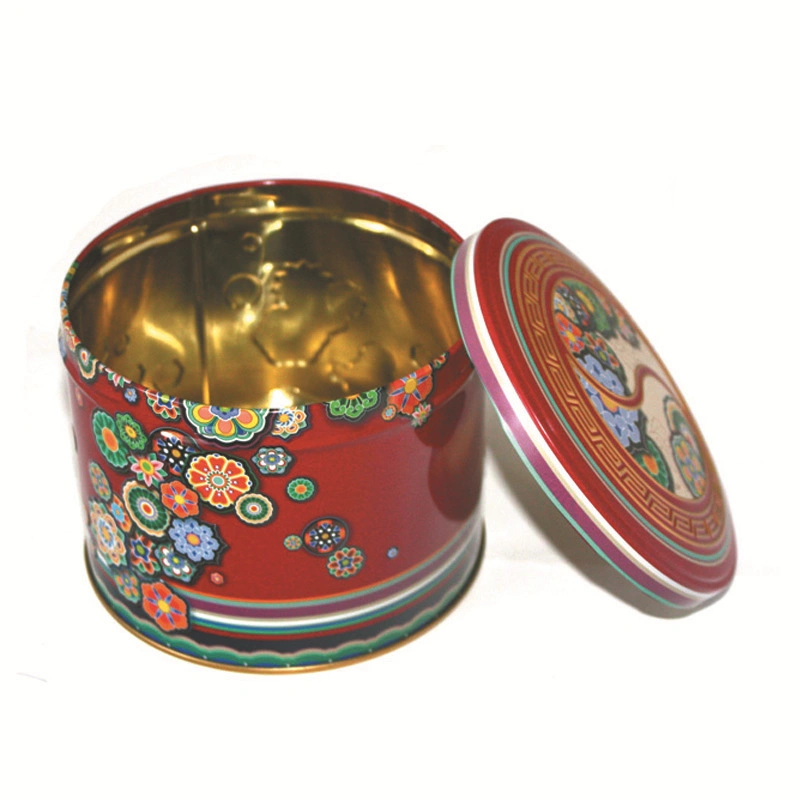 Custom Round Christmas Gift Valentines Candy Chocolate Packaging Tin Music Box