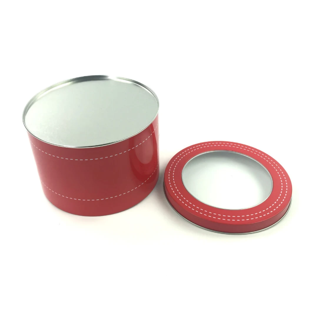 Round Window Tin Box Biscuit Tea Tin Electronic Watch Iron Box