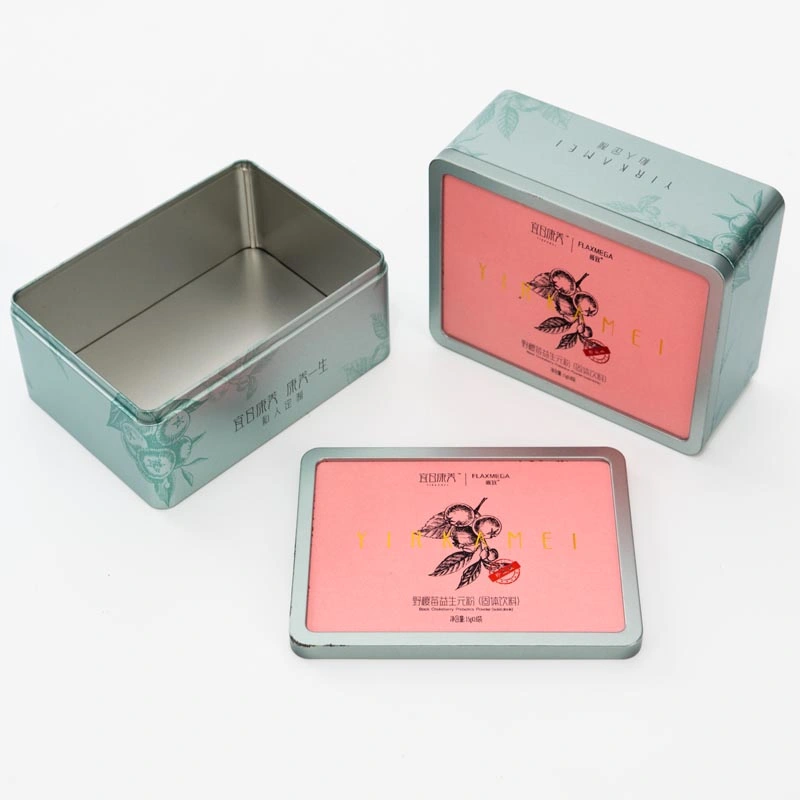 Factory Price Custom Rectangle Tea Packaging Healthcare Products Tin Box