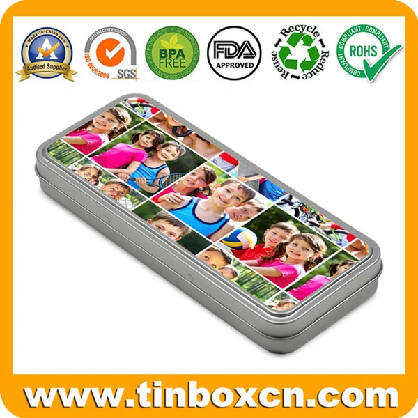 Custom Photo Printing Metal Stationery Tin Case Pencil Tin Box