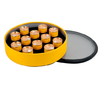 Fabricants de boîtes à thé circulaires personnalisées Petite boîte de conserve à thé transparente Boîtes en carton rondes