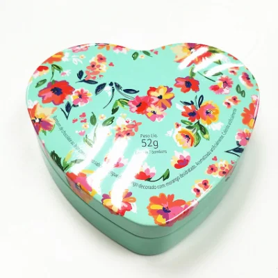 Valentine's Day Chocolat en forme de coeur Boîte de cadeau d'emballage d'étain